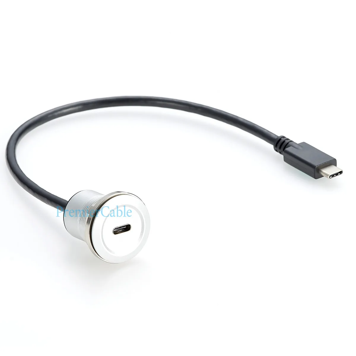 10Gbps USB Typ C 3.1 Stecker auf Buchse Verlängerungskabel Flachmontage-Schottwandkabel USB 2.0 RJ45 HDMI Durchgangskabel – Detail 1