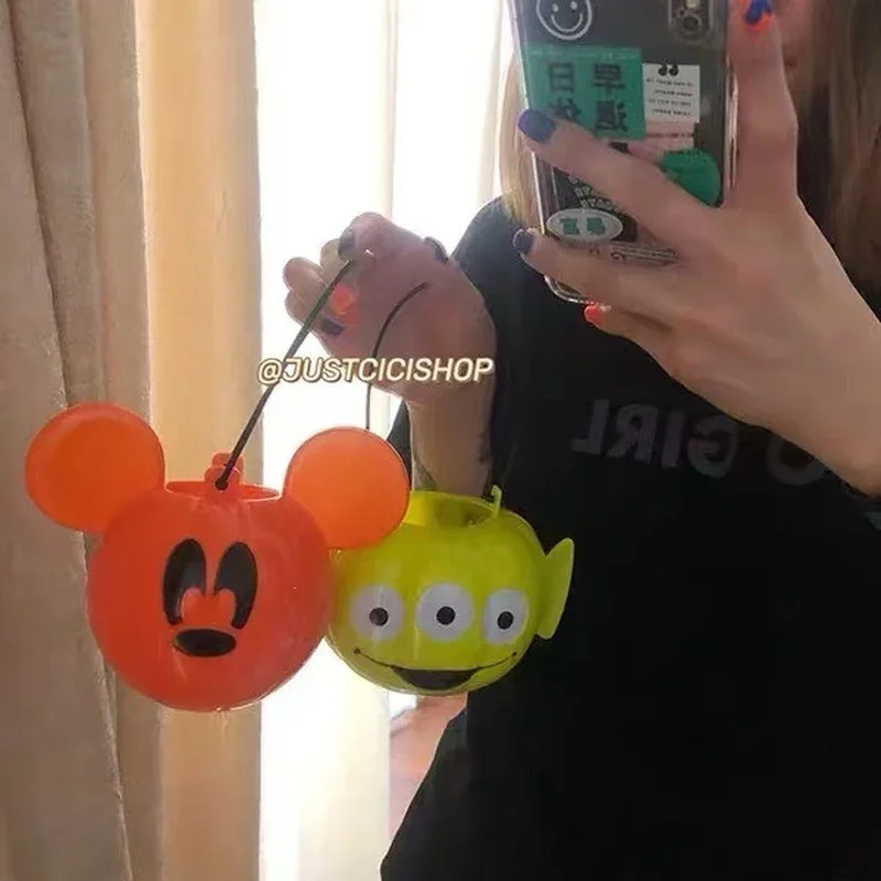 Disney Mickey Halloween Candy Bucket Pumpkin Bucket Portable Basket Kids Favor Trick Or Treat Halloween Party Decoration kids candy bucket