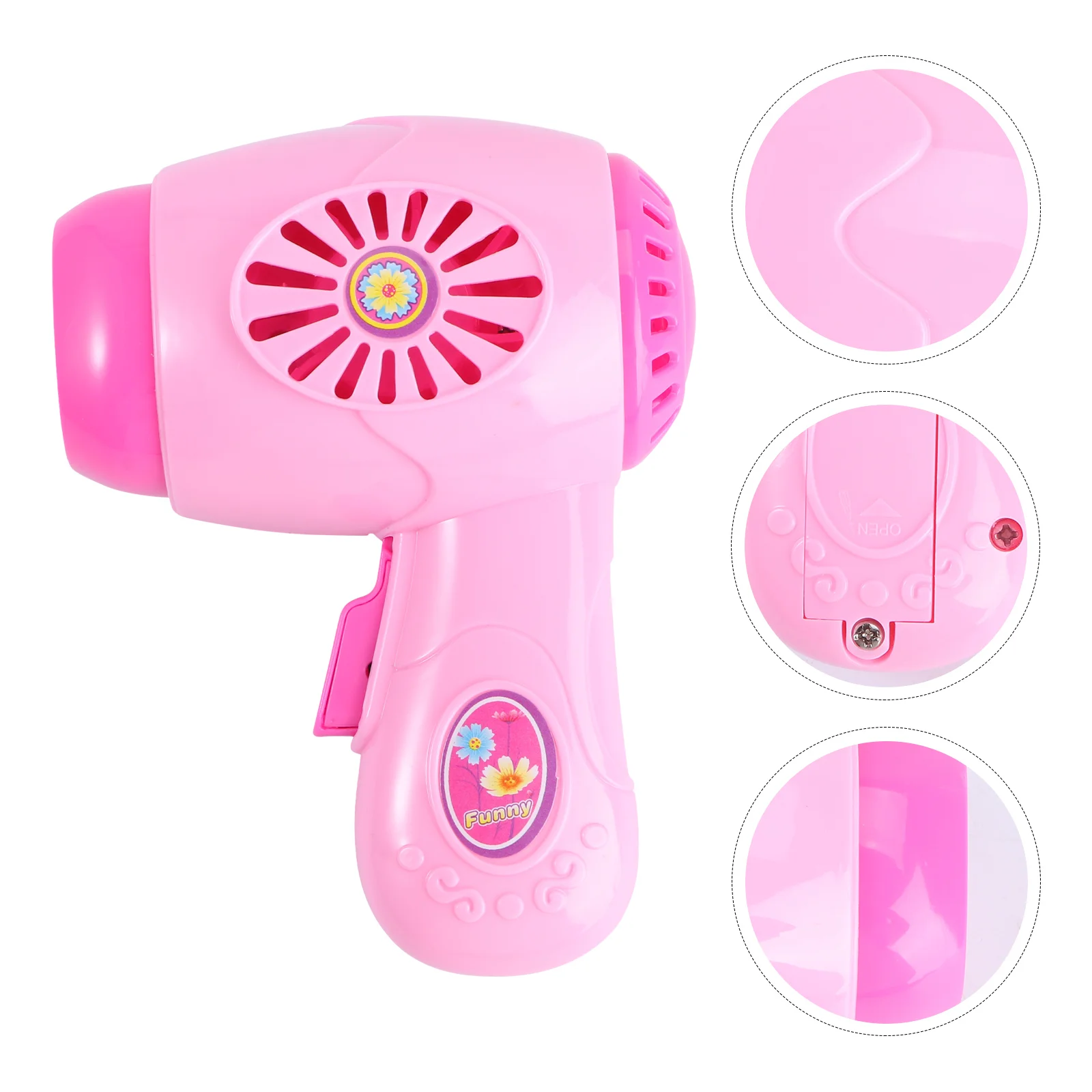 Simulation Toys Mini Baby Dolls Hair Dryer Role Play Electric Model Pretend Dollhouse Decoration Plastic Kid Kids Plaything 6