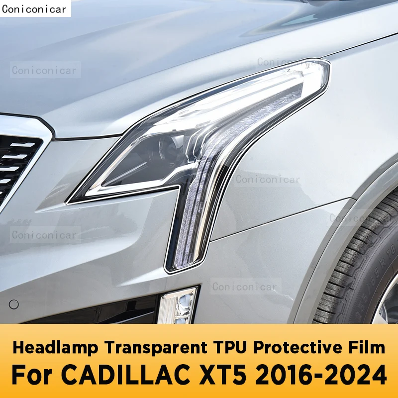 

Для CADILLAC XT5 2016-2024 Автомобильная внешняя фара Защита от царапин передняя лампа прозрачная фотолампа аксессуары