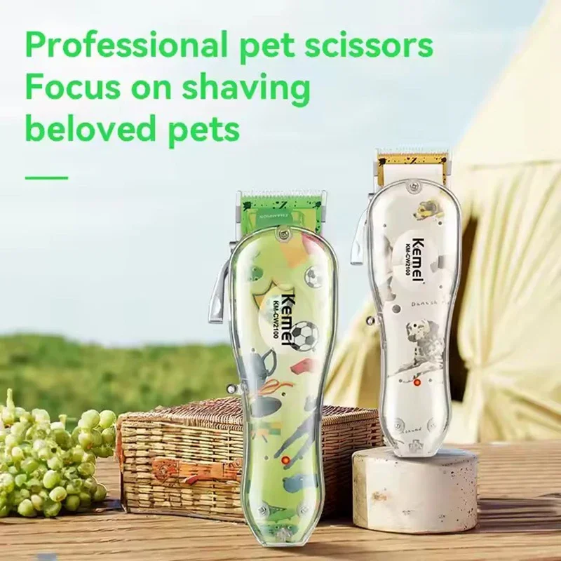 Adjustable Electric Hair Trimmer for Pet Grooming, Dog and Cat Clipper, Rechargeable Shaver