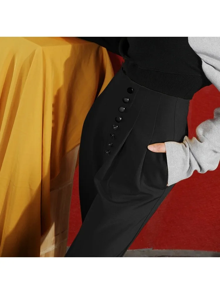 Women Vintage Streetwear Baggy Ankle-length Pencil Pantalones High Waist Harem Pants Casual Ol Trousers New 2023 Sweatpant