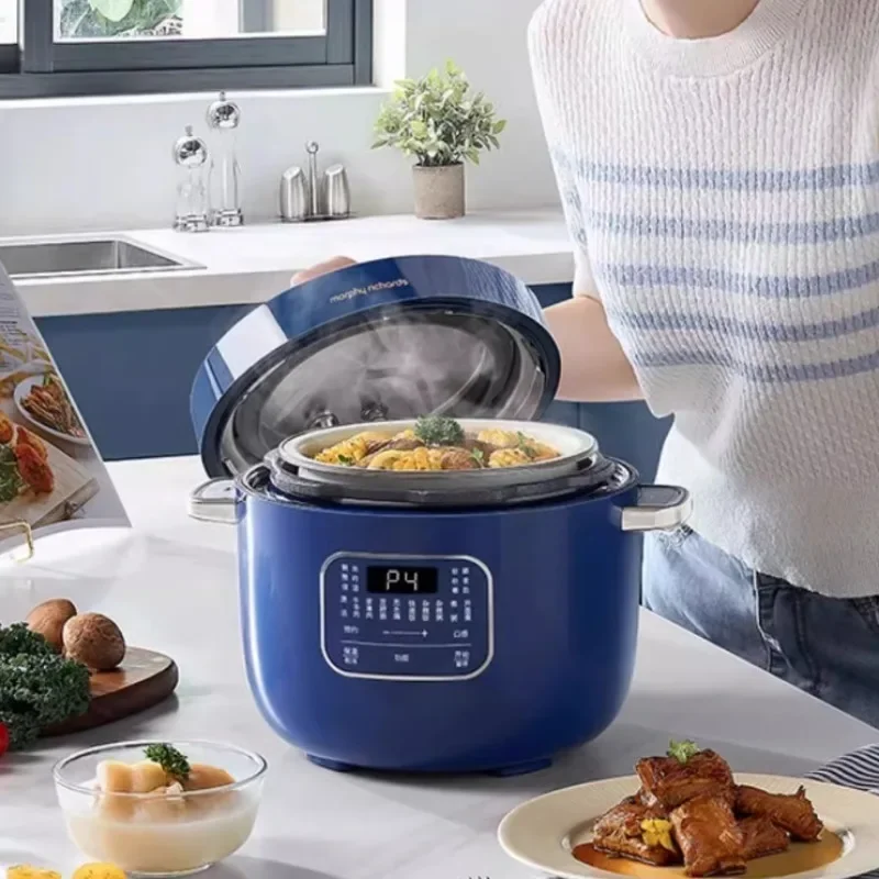 Automatic Mini Rice Cooker and Pressure Cooker, 2024 New Version, Household Portable Two-in-One Electric Cooker 2