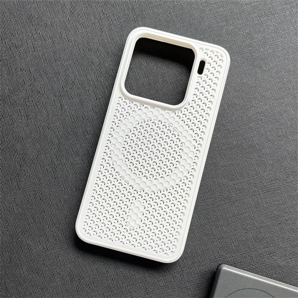 Honeycomb Breathable Magnetic Silicone Bumper Case - Hollow Solid Color Design
