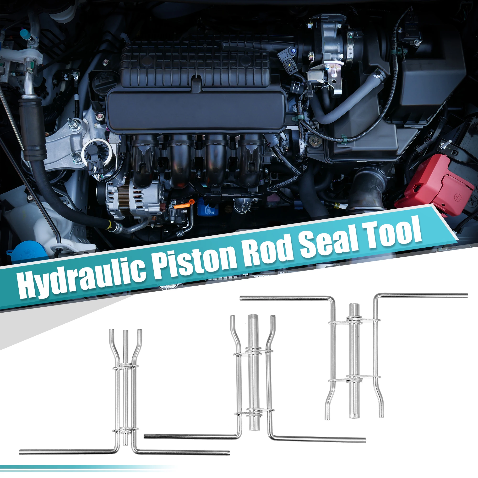 

Motoforti 3pcs Hydraulic Cylinder Piston Rod Seal U Shaped Cup Installation Tool Universal Installation Tool Accessories