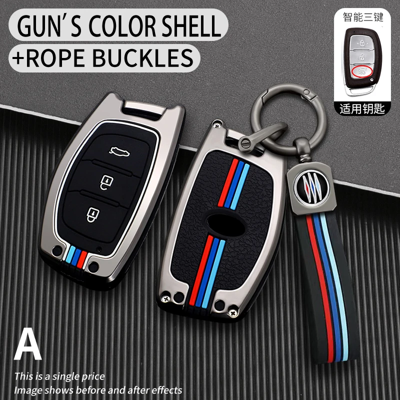 Custodia/cover per chiave telecomando per Hyundai Tucson Santa Fe Rena Sonata Elantra Creta Ix35 Ix45 I10 I30 I40 portachiavi - S6cfd2ff159ba4a80882fbab352a2de5bd