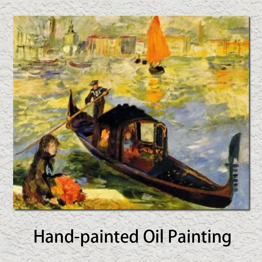 

Landscape Paintings of Pierre Auguste Renoir Venetian Gondola Hand Painted Canvas Art High Quality