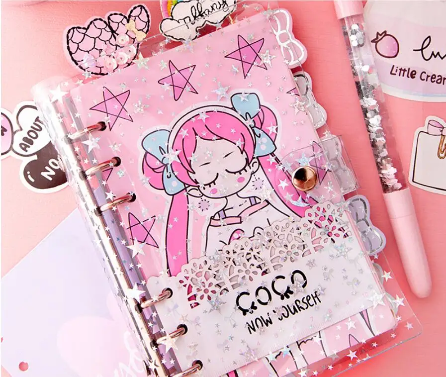 Candy Color Page Coil Blank Spiral Notebook Planner Journals DIY Graffiti  Sketch Book Handbook School Stationery
