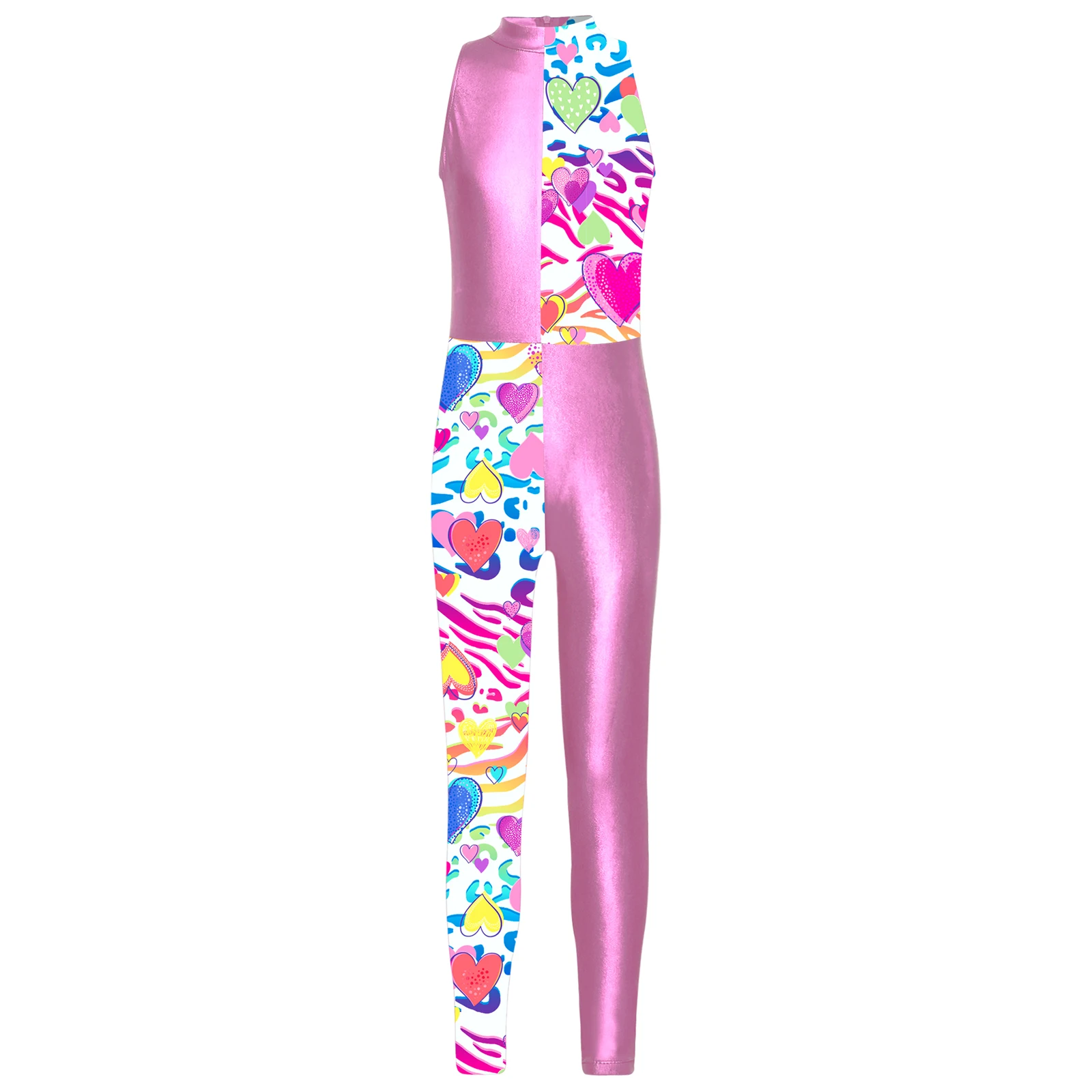 Kinder Mädchen Ballett Tanz Trikot Eiskunstlauf Gymnastik Yoga Overall ärmellose Print Tank Unita rds Performance Dance wear – Detail 23
