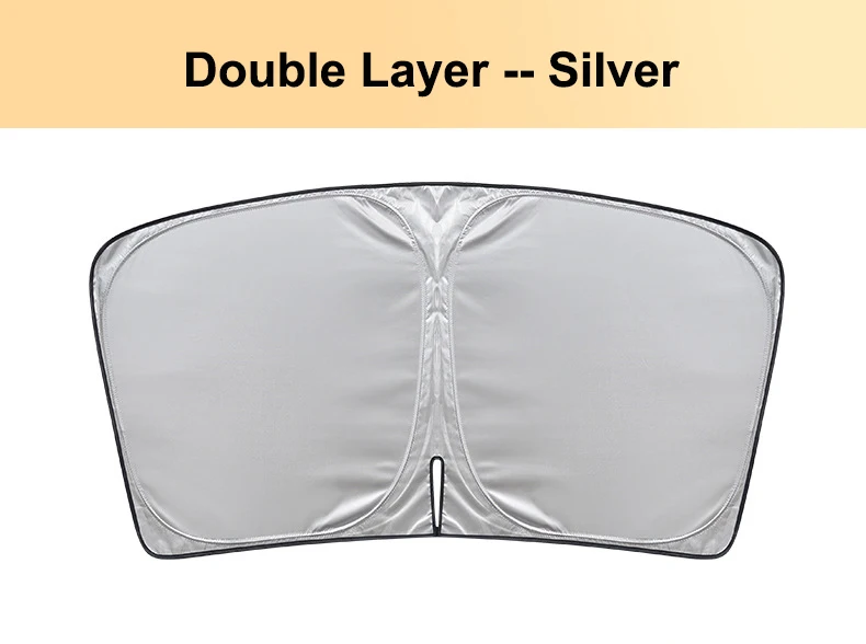 Pare-soleil Pliable Pour Tesla Model 3/Y (2019-2025) - Tissu Opaque Double Couche, Avec Sac De Rangement