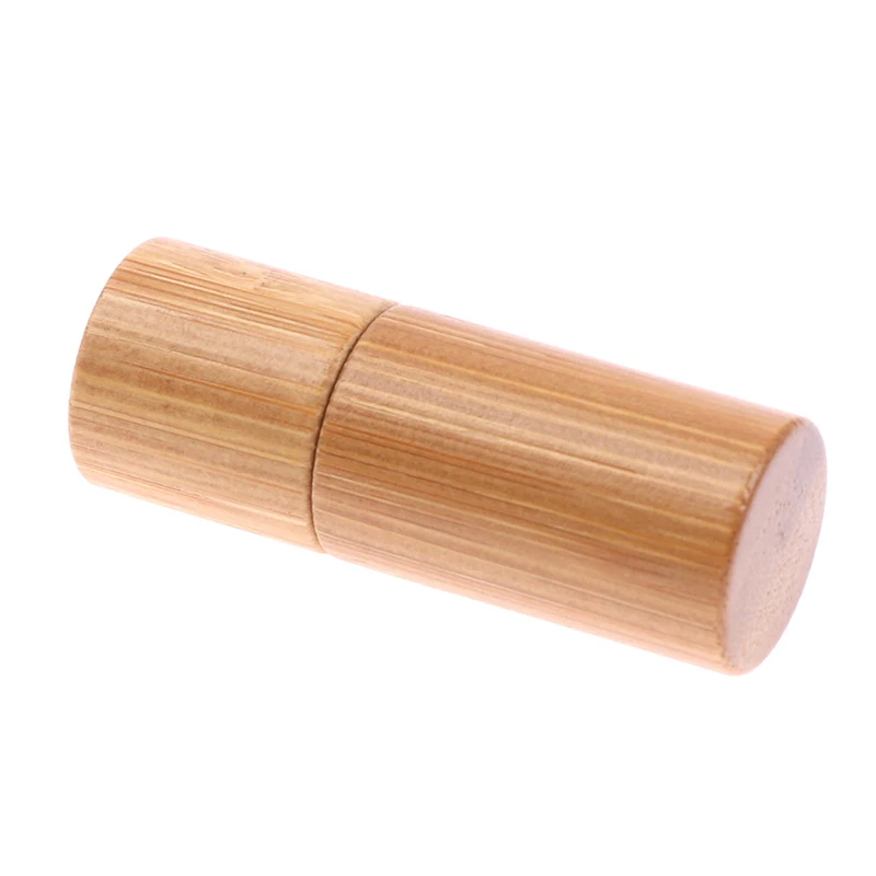3ML Natural Bamboo Wood Roll On Ball Bottle With Window Essential Oil Sub-bottling Perfumes Roller Bottle