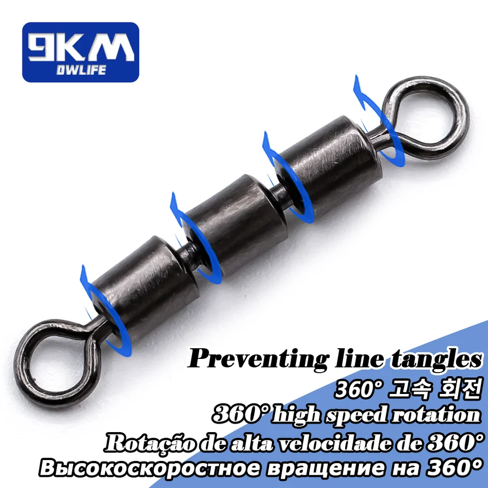 9KM DWLIFE Clip da pesca a cambio rapido, 50 pezzi in acciaio inox per pesca alla carpa (dimensioni 1,3 kg