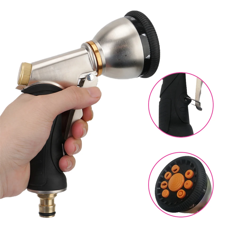

Garden Watering Sprinkle Car Washer Rotary Water Spray Gun Variable Flow Controls High-Pressure Adjustable