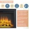 Electric Fireplace Insert with Front Trim Kit, Fire Crackling Sound, 750W/1500W Heater, Remote Control Electronic Fireplace 2