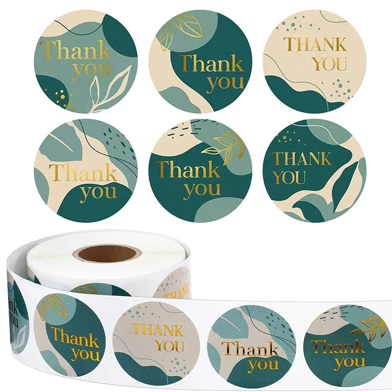 100-500 Pcs 1-1.5Inch Fashion Gift Sealing Thank You Stickers Christmas Design Scrapbooking Festival Party Decorations Labels