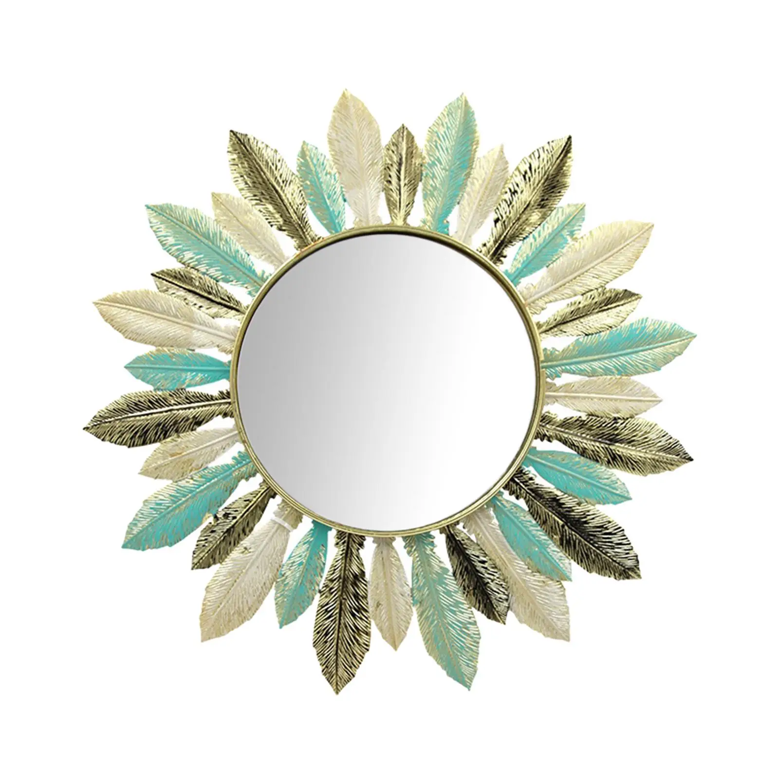Iron Art Wall Makeup Mirror Metal Frame Pendant
