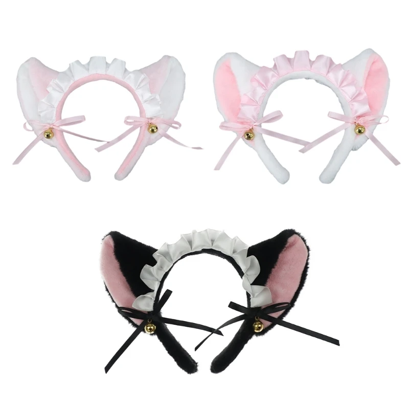 

Lace Bow Headband Ribbon Ear Headwear Accessories Angel Headdress Dropship
