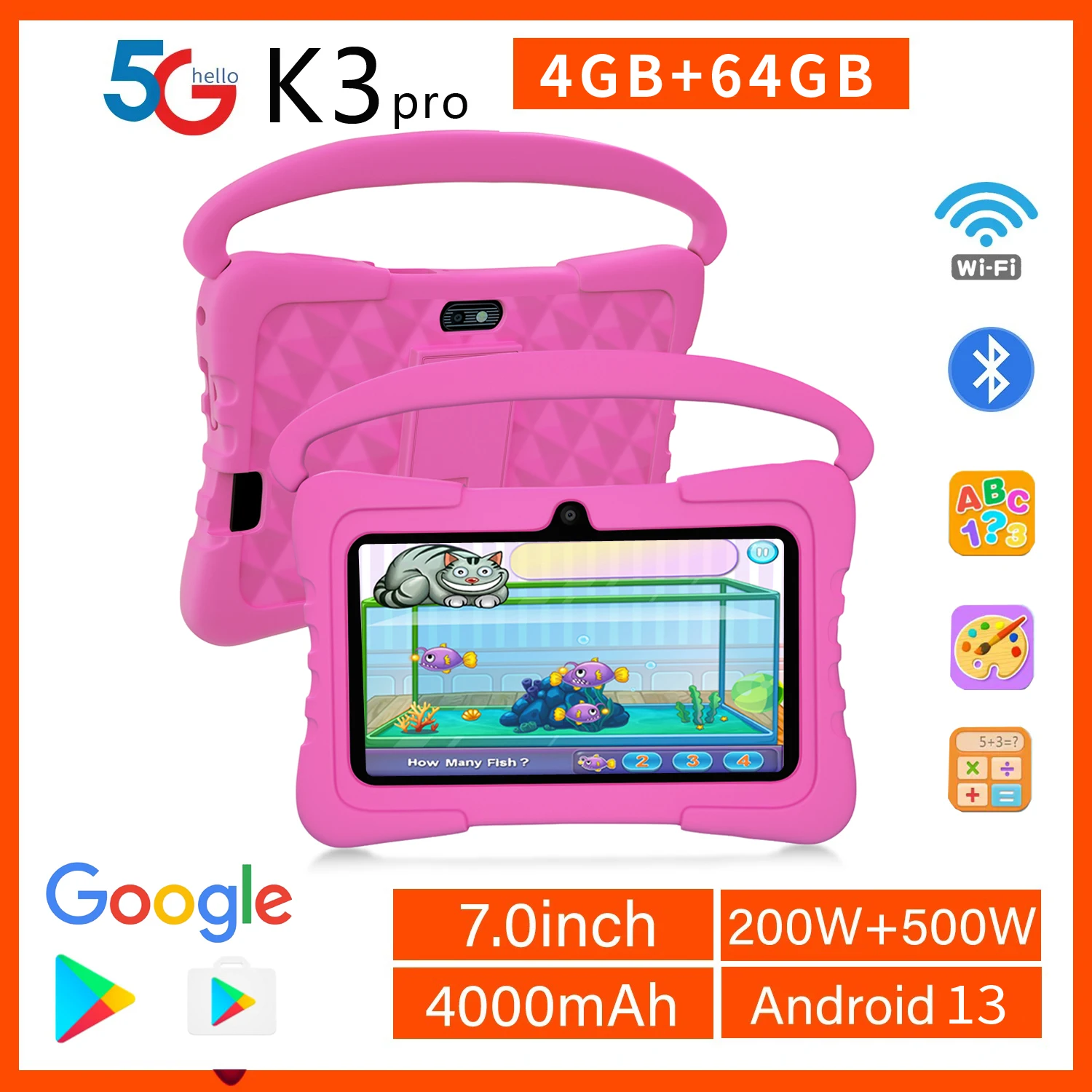 bdf-android-13-tablet-para-criancas-educacao-para-aprendizagem-google-store-5g-wifi-version-7-in-k3-pro-4gb-ram-64gb-rom