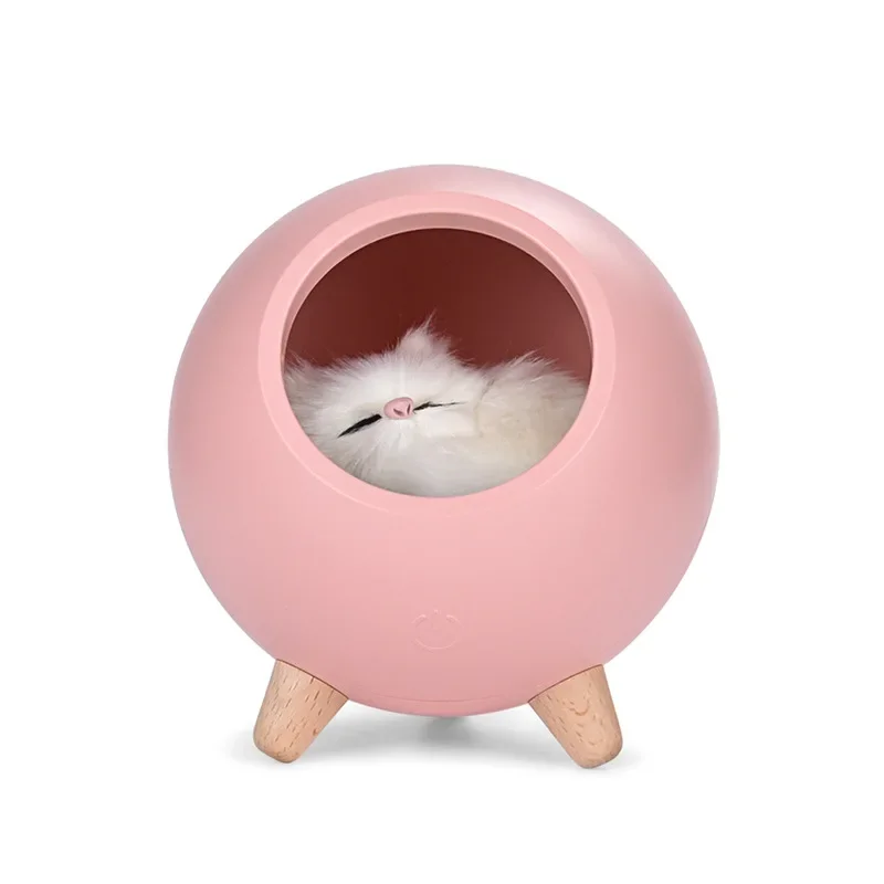 

Creative Charging Cartoon Night Light Cute Cute Cat Small Pet House Usb Touch Atmosphere Lamp Bedroom Children Led Table Lamp