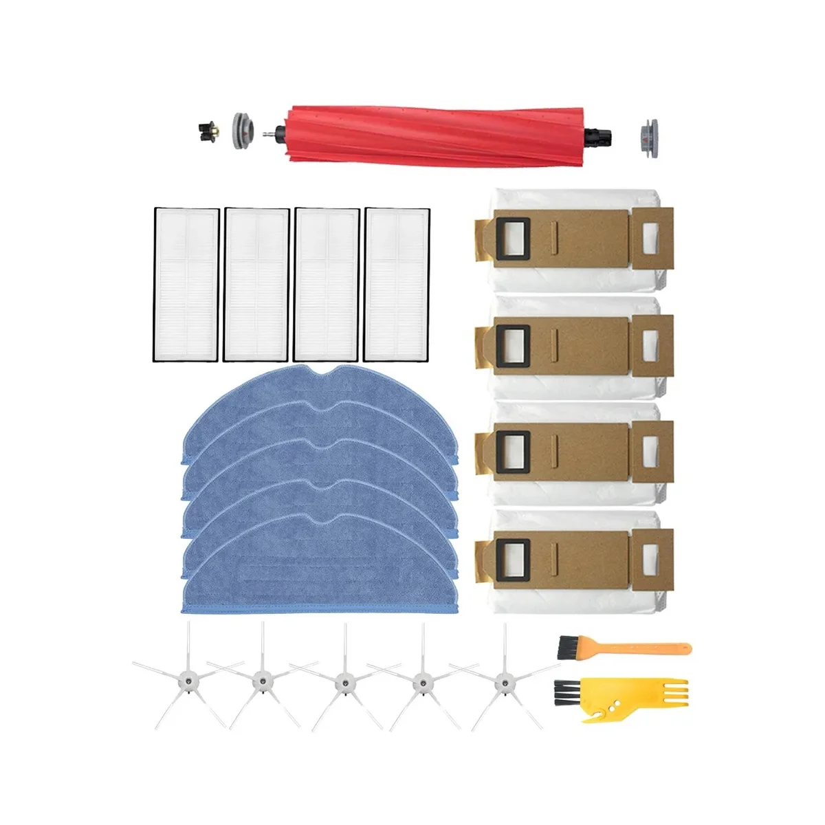 

Сменные детали для пылесоса Xiaomi Roborock S7 / T7S Plus, насадка на швабру, фильтр НЕРА, боковая роликовая щетка, запасные части