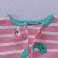Winter Baby Clothes Newborn Boys Girls Warm Footed Fleece Jumpsuit Cute Dinosaur Rompers Fox Zipper Cotton Infants Pajamas 0-12M 2