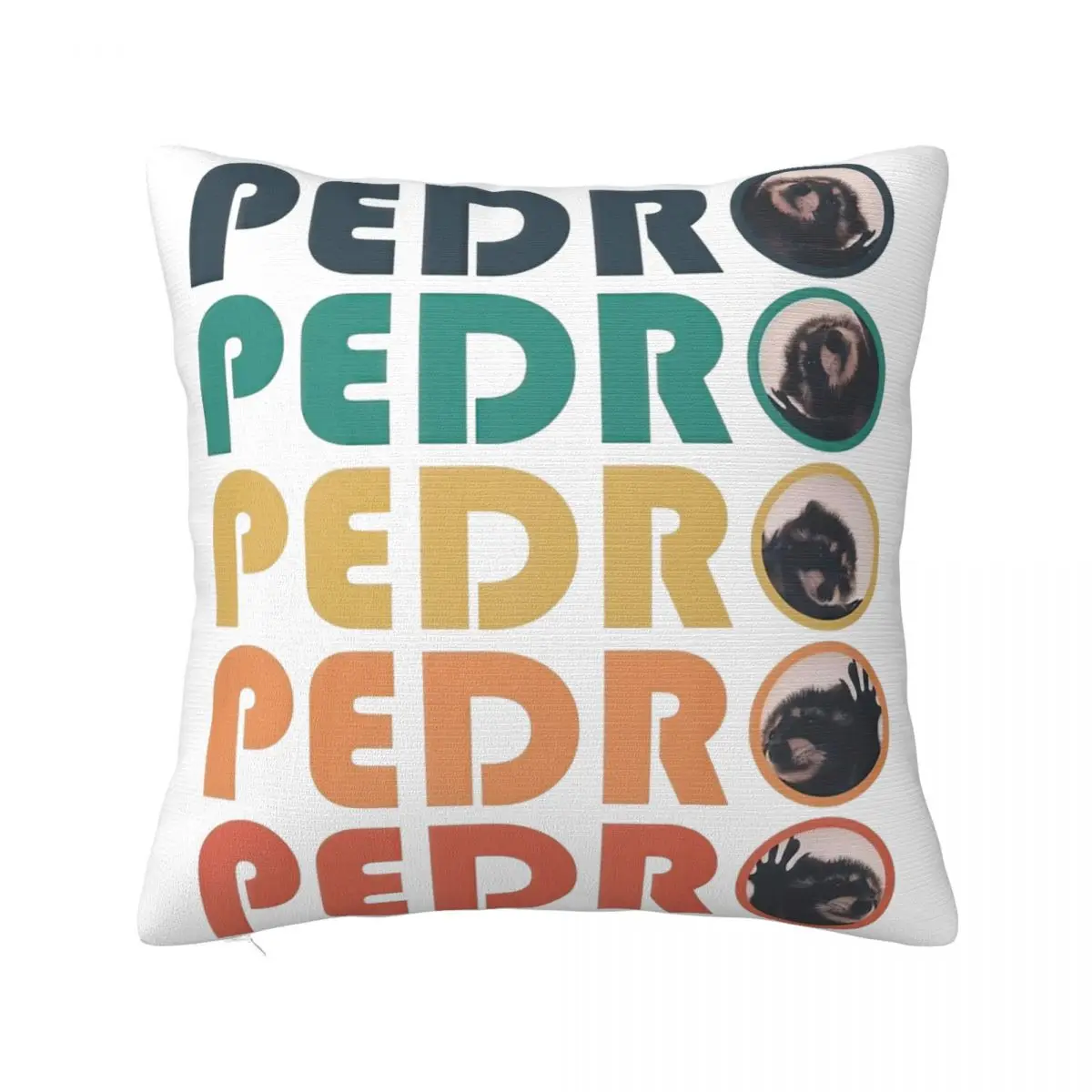 

Милая наволочка Педро енот, Мягкая тканевая наволочка для подушки, декоративная подушка с забавными мемами, квадратная наволочка для спальни 40x40 см