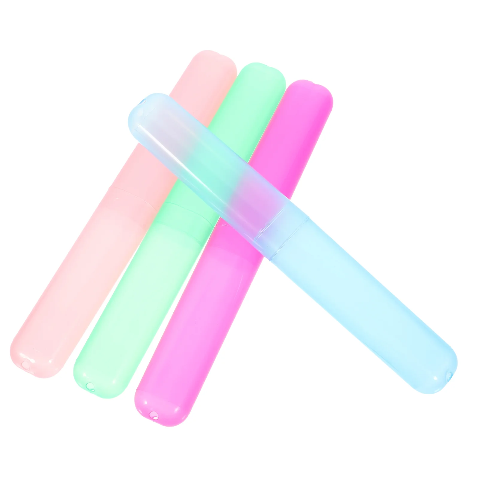 

4Pcs Portable Toothbrush Cases Outdoor Toothbrush Organizers Toothpaste Organizers for Business