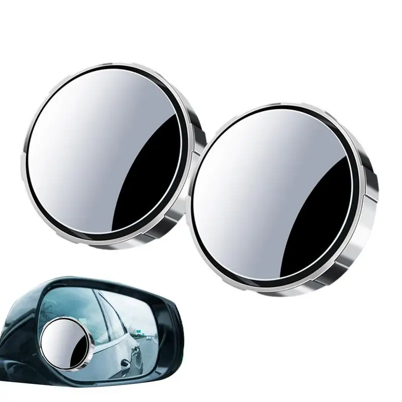 

Adjustable Side Mirror For Car 2PCS Rotatable Suction Cup Rear View Mirror Round Car Mirror For Rainy & Foggy Days IP65
