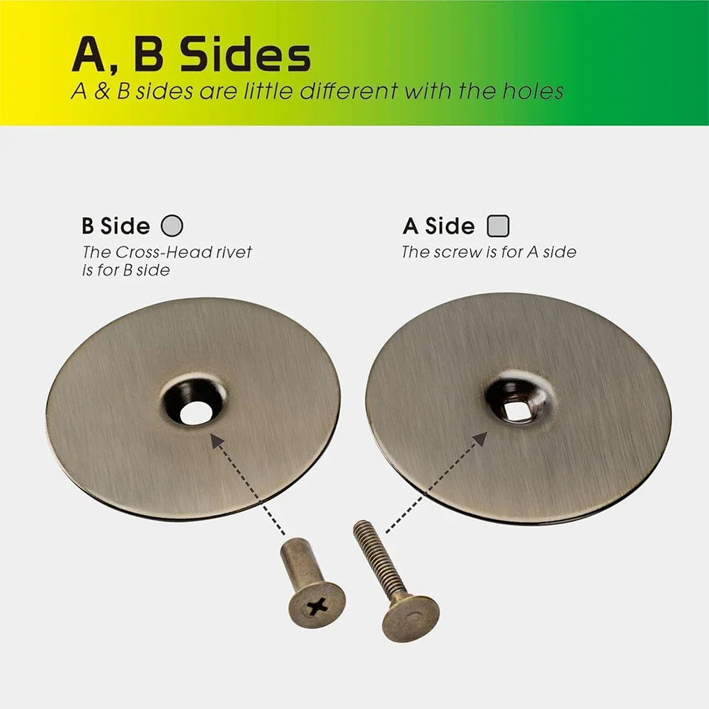 Brushed Steel Cover Deadbolt Door Hole Cover 2-5/8 Inch Diameter Brushed Finish Easy Installation Fits 1-3/4 Inch Door