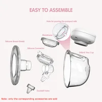 Electric Breast Pump Replacement Accessory Includes 2PCS Duckbill Soft Food-Grade Silicone for INS Wearable Breast Pump 2