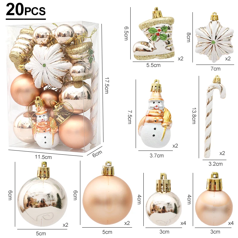 thumbnail image 1 of Christmas Tree Balls Red Candy Cane Hanging Ornament Big Pendants Set Christmas Decorations For Home 2024 Natal Navidad New Year, 1 of 5