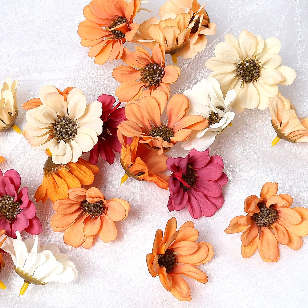 20/50 Stück künstliche Blumen, Gänseblümchen, künstliche Blumen für Zuhause, Hochzeit, Dekoration, DIY, Blumenmuster, Bastelbedarf, Zuhause, Party, Dekoration – Detail 12