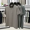 TFETTERS Brand 2025 Summer Oversized T-shirts Men Soft Thin Striped Short Sleeve Lapel Collared Tshirt Man Designer Clothes 4