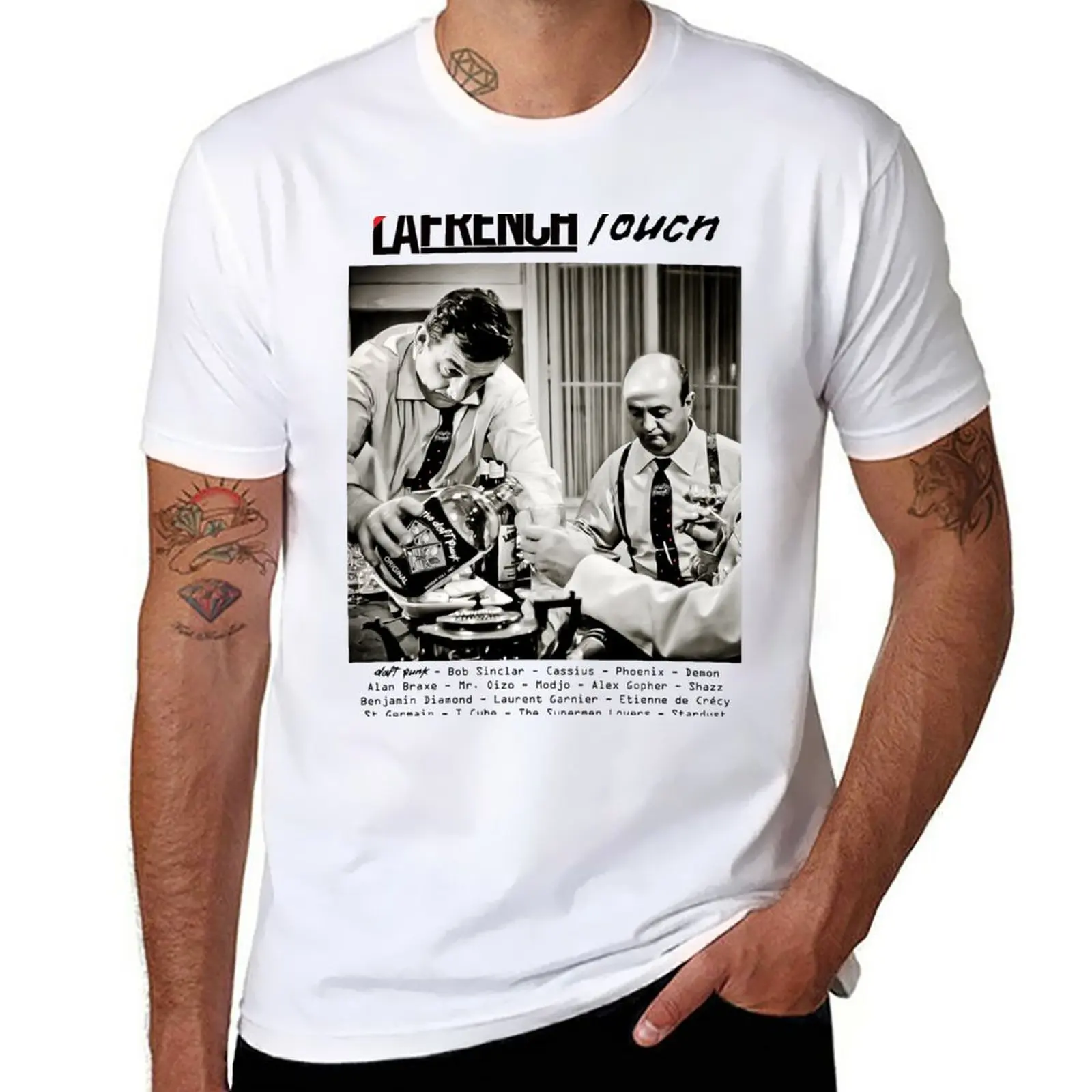 Les Tontons Daft: Modello Di La French Touch & Daft Punk T-Shirt Plus Size Funnys T-Shirt Uomo