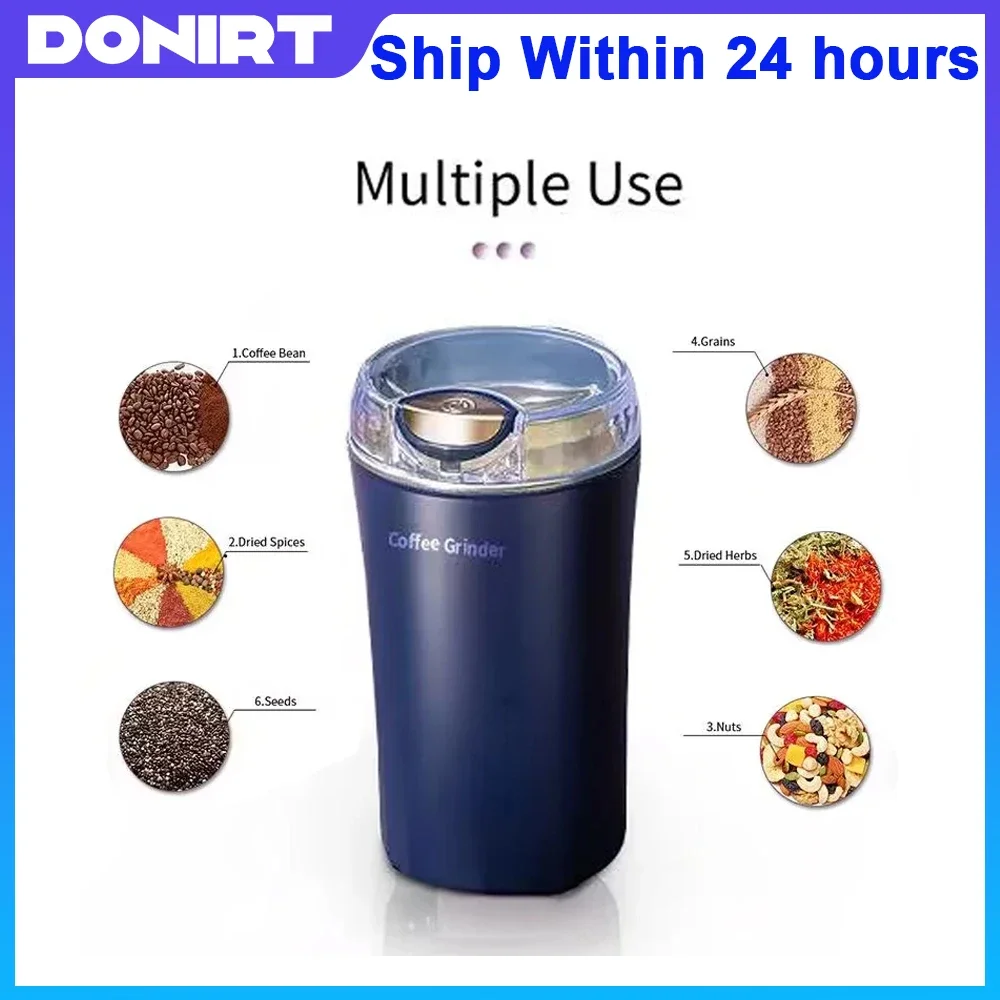 2024 New Small Electric Grinding Machine Grain Grinder Coffee Grinder Stainless Steel Nuts Beans Grains Mill Herbs for kitchen