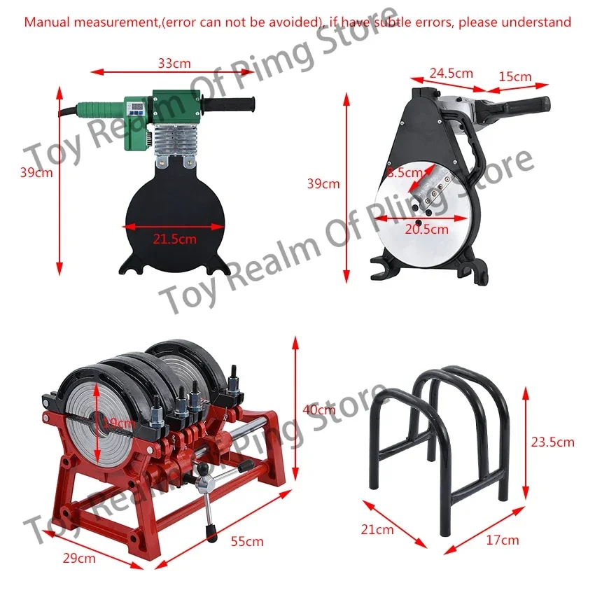 63-200 Manual Type Butt Welding Machine PE Fusion Welding Machine Pipe Hot Melt Machine Digital Display PE Butt Fusion Welder 5