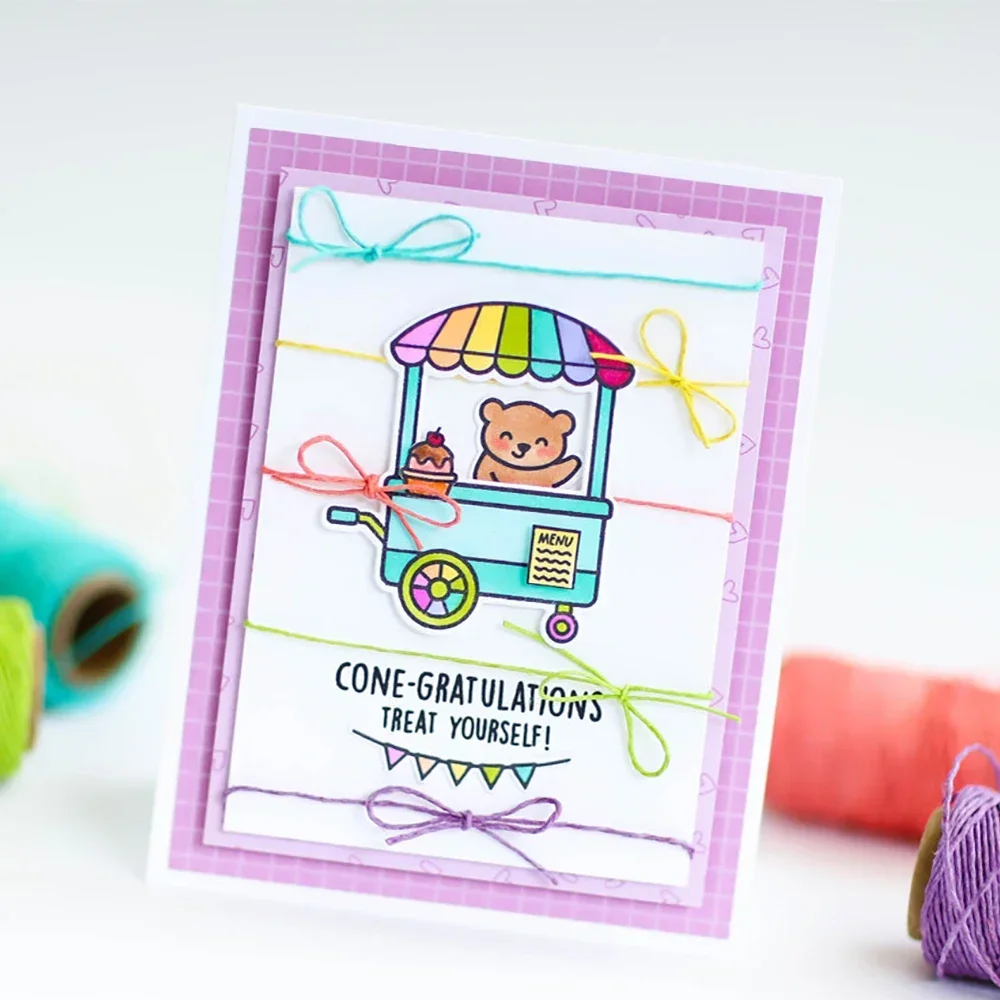 Treat Cart All the Smiles Critters in the Desert Clear Stamps and Dies for DIY Scrapbooking Album Decoration Card Making Crafts