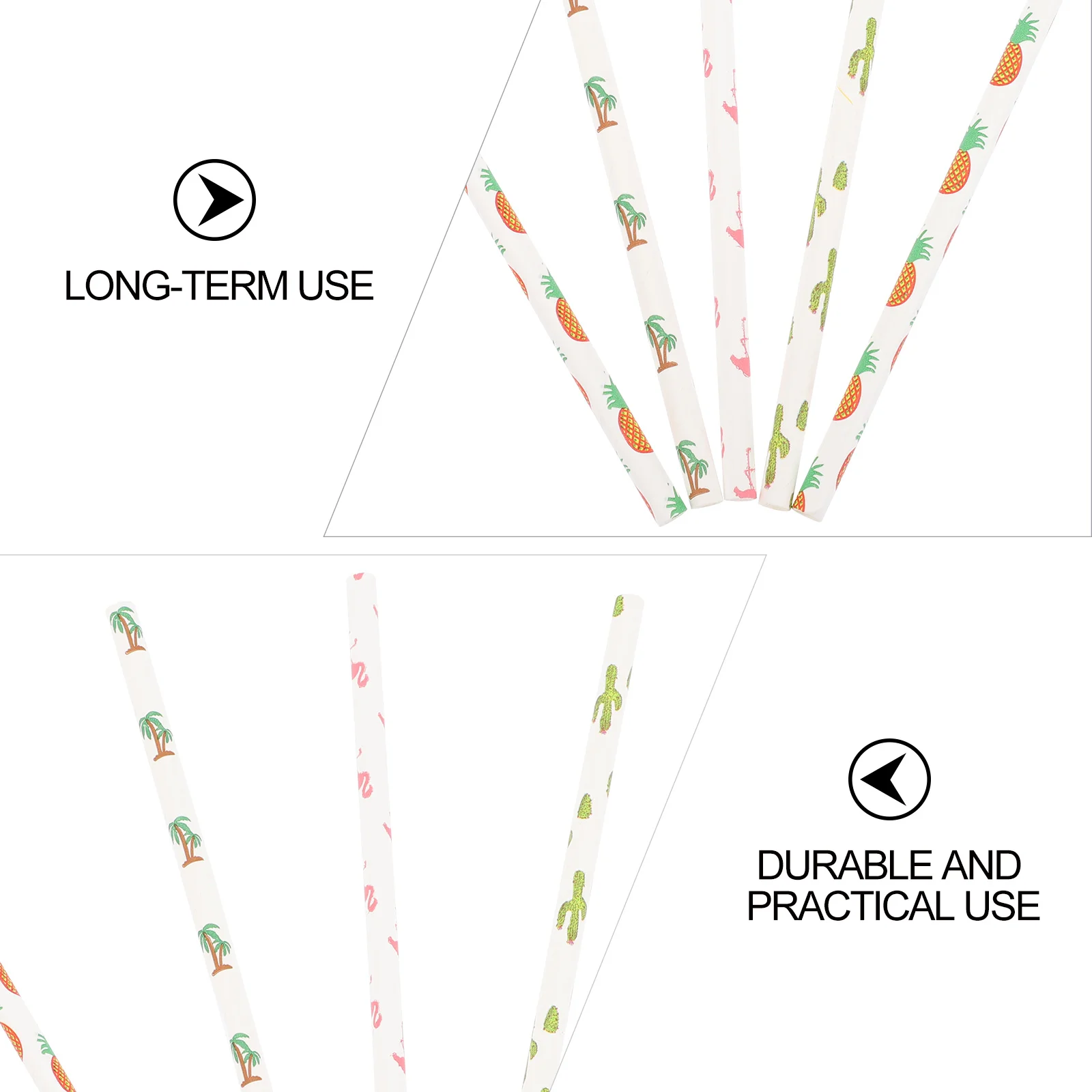 100pcs Paper Straws Summer Drinking Straws for Juice for Birthday Party Decoration