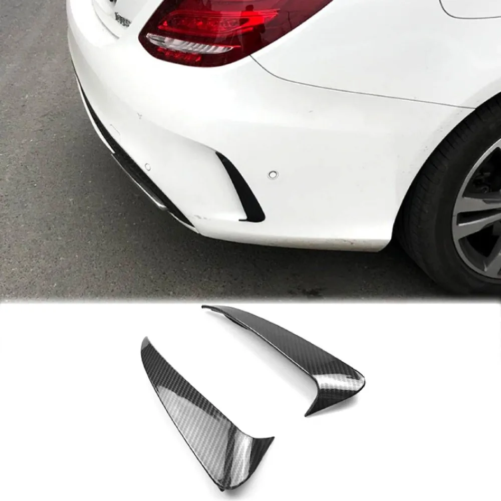 메르세데스 벤츠 C 클래스 W205 C200 C260 2015-2021 M 스포츠 리어 범퍼 벤트 트림 커버 에어 아울렛 스포일러 카나드 스티커 레이싱