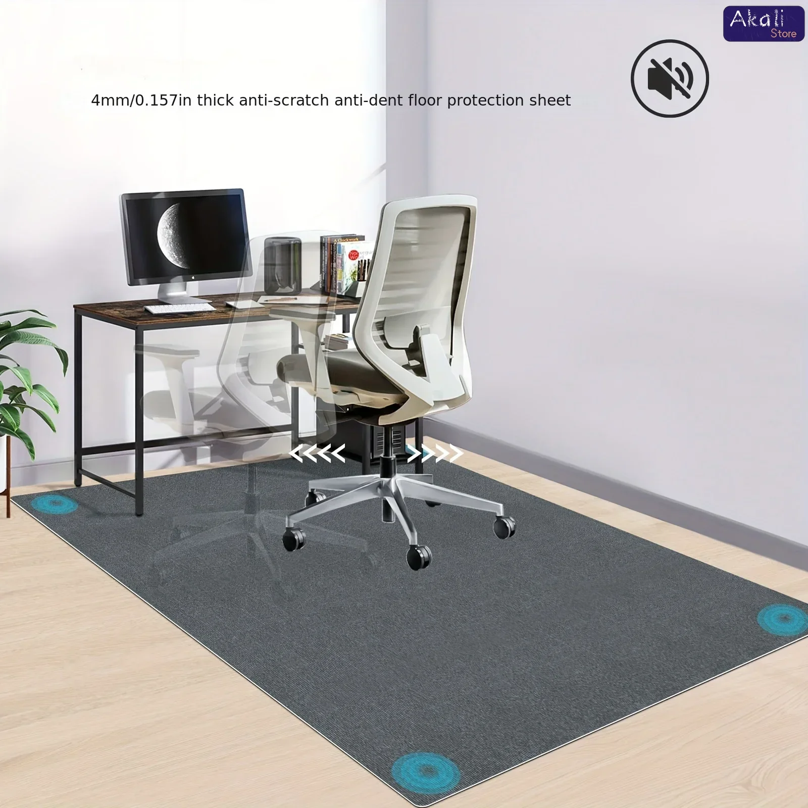 Large Size Office Chair Mat Anti-Slip Machine Washable Desk Carpet
