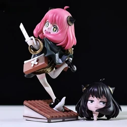 Anime Spy Family Anya Forger Double - Headed PVC Figurine Statue - 18cm Collectible Toy Gift (16cm with box)