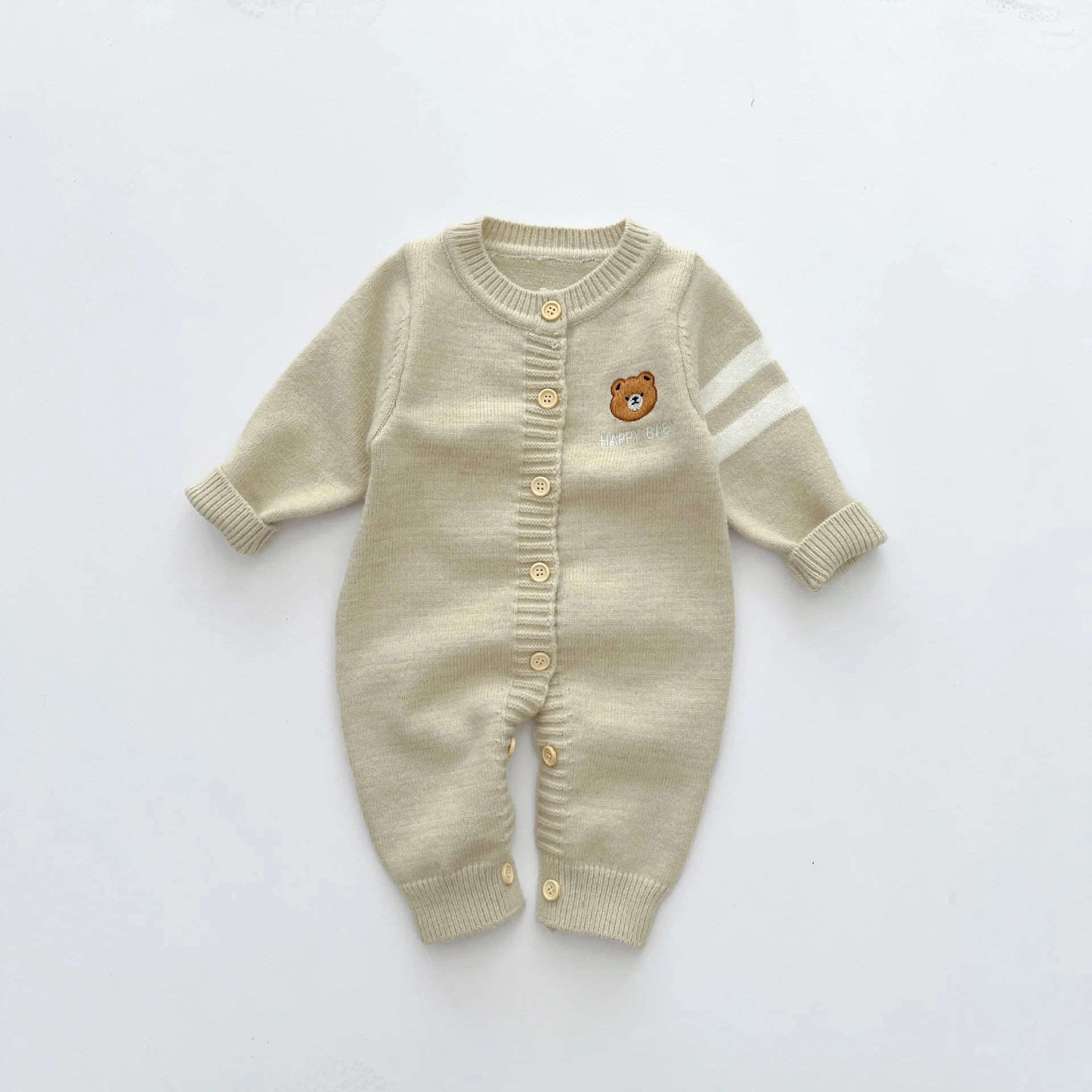 Personalized Customization Baby Spring and Autumn Boys and Girls Long Sleeve Knitted Sweater Creeper with Name Baby Gift 2