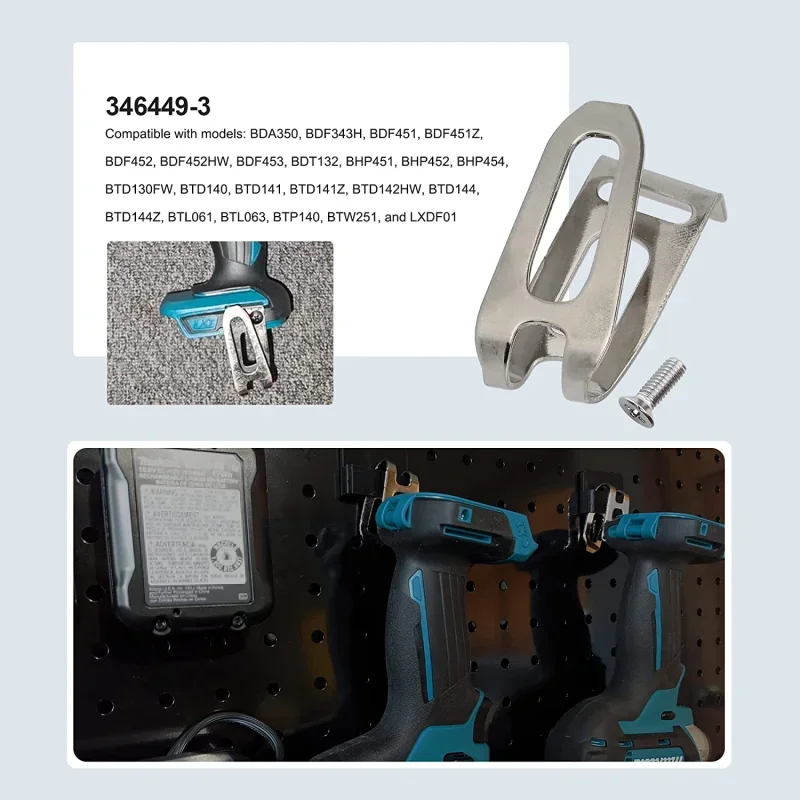 1/5/10Pcs Belt Clip Hook with Screw for Makita/Dewalt/Milwaukee/Ryobi 18V 20V Impact Wrench Driver Drill Power Tools Accessories