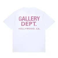 Vintage haute rue T-shirt galerie chemise imprimée mode lettre imprimé T-shirt décontracté col rond T-shirt été marque haut 6