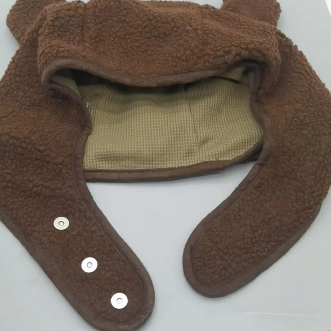Unisex Brown Cute Little Bear Safety Helmet Polar Fleece Magnetic Buckle Y2K Sbe2644435cba4737970b896ea1750  main image 3