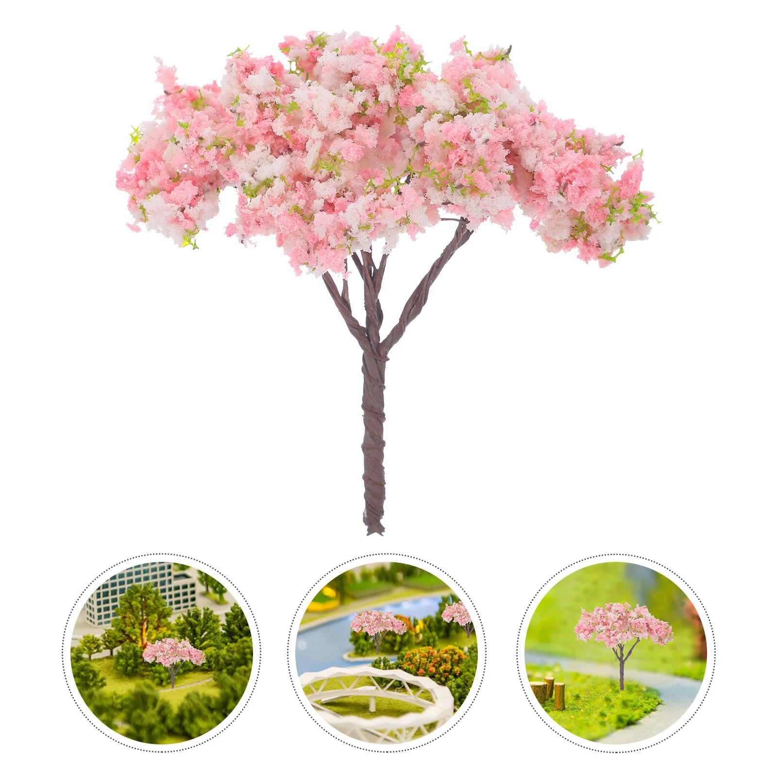 

Artificial Cherry Blossom Trees Mini Lifelike Cherry Blossom Tree Mini Flower Tree for Pot Micro Landscape Home Decoration