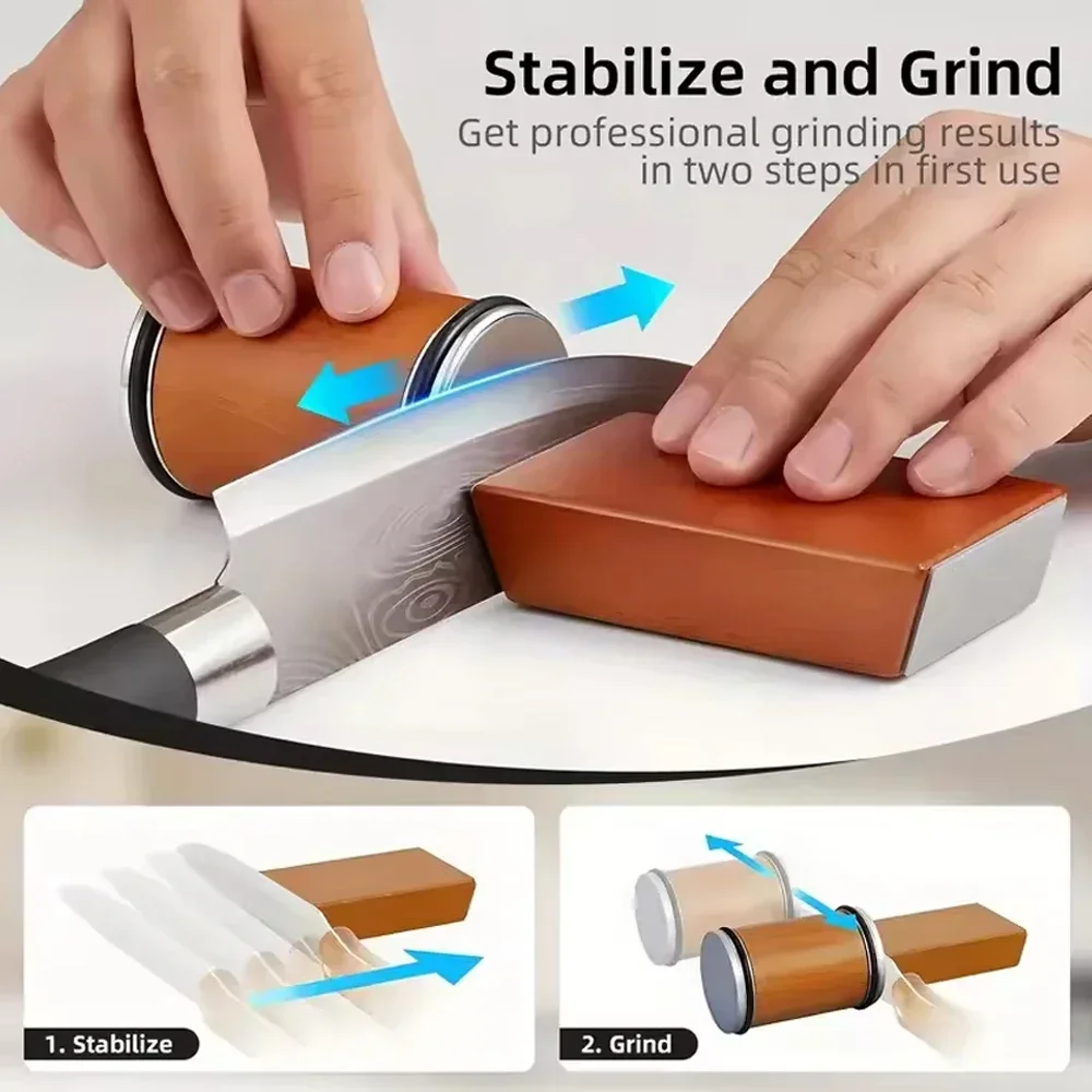 Rolling Knife Sharpener Kit Straight Edge Roller Knife Sharpening Industry Diamonds Chef Set