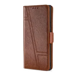 Elegant Flip Cover Magnetic PU Leather Wallet Phone Case - LG Velvet (Brown)