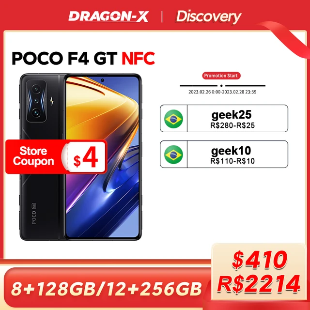 Global Version POCO F4 GT 5G 128GB/256GB Snapdragon 8 Gen 1 NFC 120Hz  AMOLED TrueColor