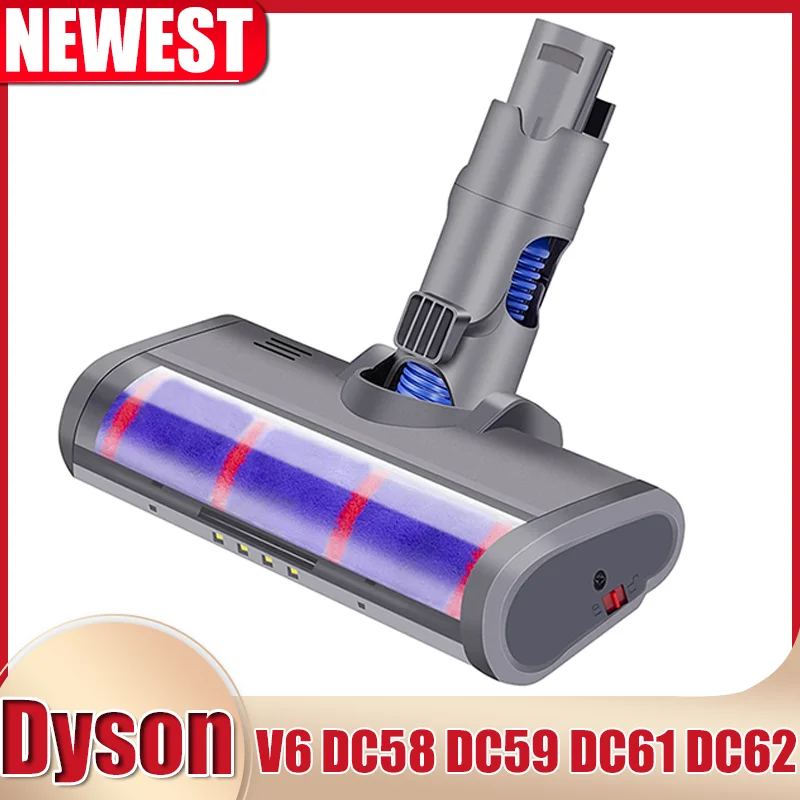Motorized Floor Brush Head Tool For Dyson V6 DC58 DC59 DC61 DC62 Vacuum Cleaner Soft Sweeper Roller Head Floor Brush Accessories